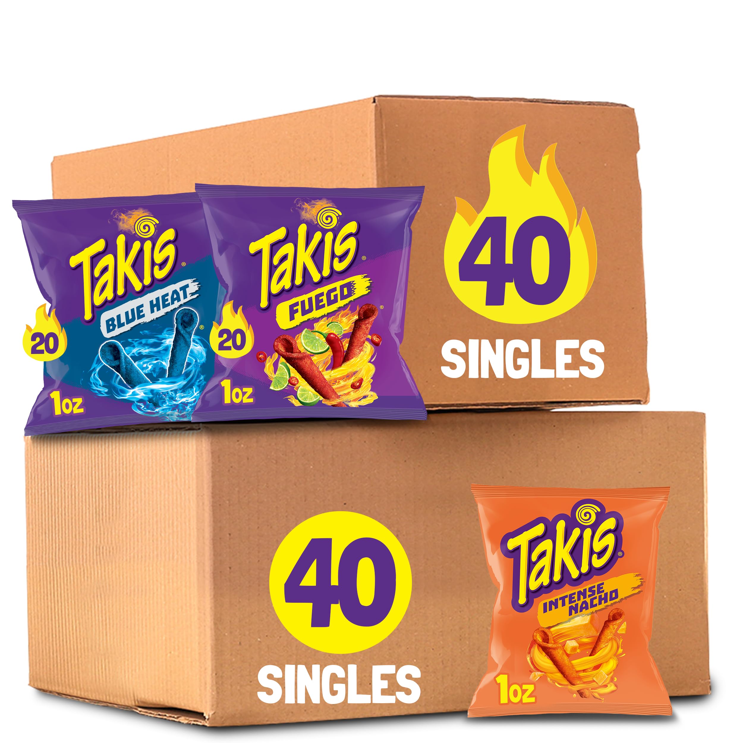 Amazon.com: Takis 80 pc Multipack Flavored Mixed Rolled Tortilla